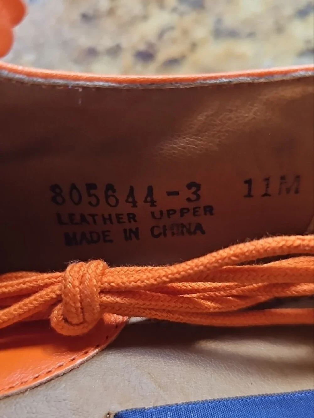 Giorgio Brutini Orange Leather Oxfords Gold Lion Eyelet Dress Shoes - Size 11M